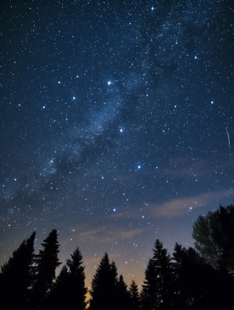 Generative AI : Beutiful Stars in the skyの素材