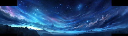 Generative AI : A full panorama of the Milky Wayの素材