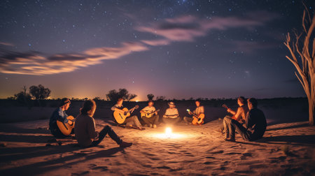 Generative AI : Clearly milky way found in Australia outbackの素材