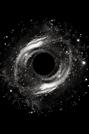 Generative AI : Elliptical galaxy in space Bright galaxy with stars on a black background Astronomical observation of the universeの素材