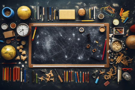 Generative AI : Collage on space science and education items Elements of this image furnished by NASAの素材