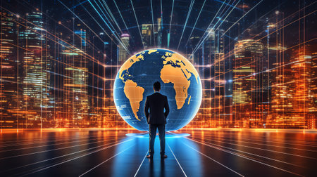 Generative AI : 2023 new technology new business and real estate investment Element of s image are furnished by NASAの素材