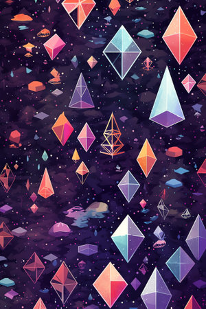 Generative AI : Glitter ink background Night sky Cosmic stardust Navy blue color gradient paint with pyramid radiance on dark black grain abstract textureの素材