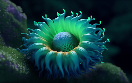 Generative AI : Galaxea Fascicularis Octopus coral Fluorescence grass coral Galaxy coralの素材