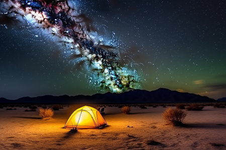 Generative AI : Night sky at Atacama Desert South Americaの素材