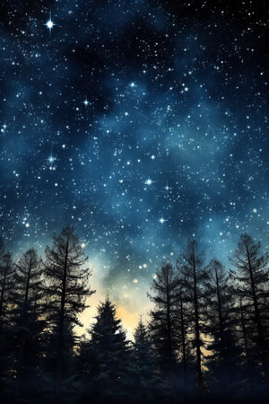Generative AI : Night Sky Picture Beautiful digital imageの素材
