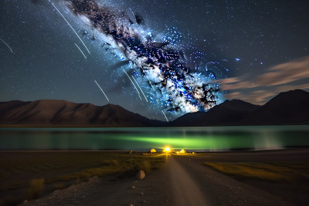 Generative AI : Milky Way in New zealandの素材