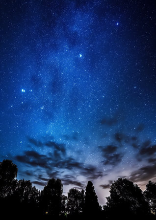 Generative AI : Nightsky Showing the Lights of the Milkyway0002の素材
