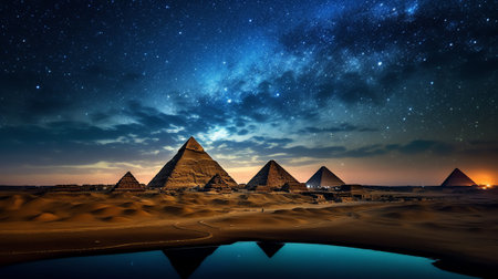 Generative AI : Summer big triangle Milky wayの素材