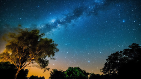 Generative AI : Nightsky Showing the Lights of the Milkyway0002の素材