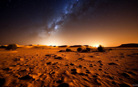 Generative AI : Night sky at Atacama Desert South Americaの素材