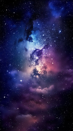 Generative AI : Nightsky Showing the Lights of the Milkyway0002の素材