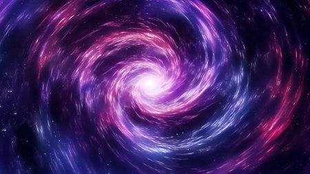 Generative AI : Purple galaxy with cluster of stars in space SciFi background Large spiral galaxy supernova explosionの素材