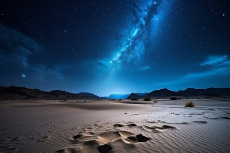 Generative AI : Night sky at Atacama Desert South Americaの素材
