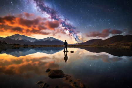 Generative AI : Milky Way in New zealandの素材