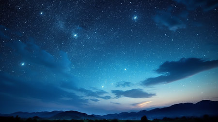 Generative AI : Night Sky Picture Beautiful digital imageの素材
