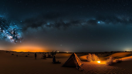 Generative AI : Night sky at Atacama Desert South Americaの素材