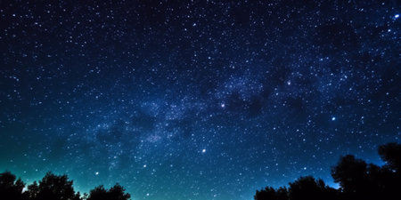 Generative AI : Nightsky Showing the Lights of the Milkyway0002の素材