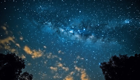 Generative AI : Nightsky Showing the Lights of the Milkyway0002の素材