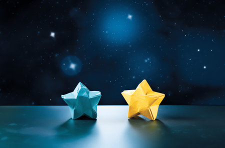 Generative AI : H and chi persei stars in the deep sky at nightの素材