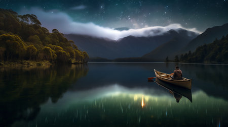 Generative AI : Milky Way in New zealandの素材