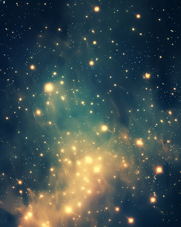Generative AI : Starry night sky as a background Dark interstellar spaceの素材