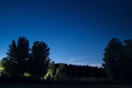 Generative AI : Starry night sky with no clouds Clear August night in southern Poland 2022 Observation of night skyの素材