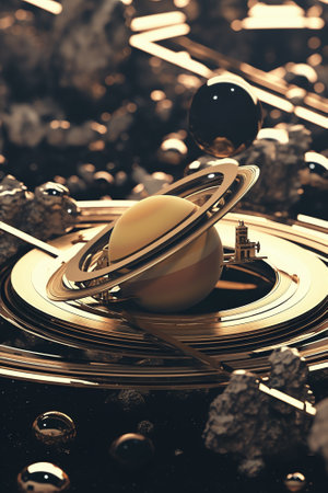 Generative AI : Saturn Apollo Program Elements of this image were furnished by NASAの素材