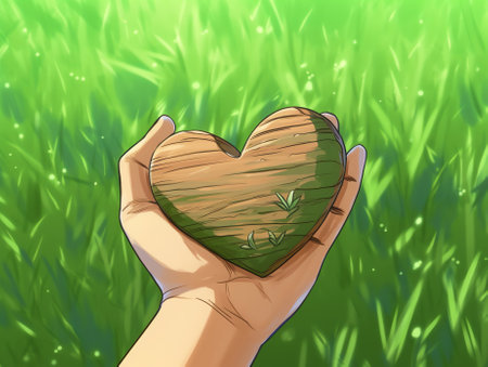 Generative AI : Human hand holding Grass medical cross over half world with grass on Green background Healthcare World health day World environment day and Sustain earth Concept Thの素材