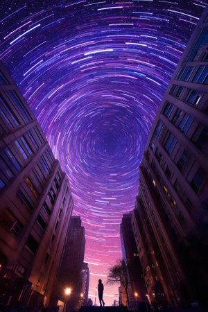 Generative AI : Milky Way in Hong Kongの素材
