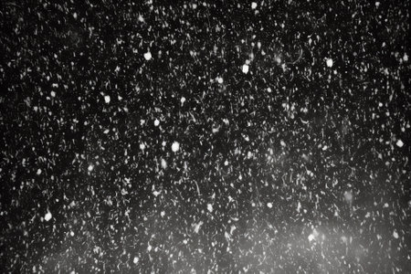 Generative AI : snow falling stock imageの素材