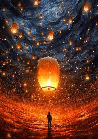 Generative AI : Sky lanternの素材