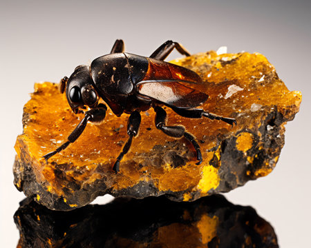 Generative AI : a fragment of meteorite pallasite white olivineの素材