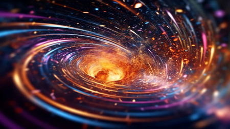 Generative AI : SciFi abstract light photography scifi art light painting photography multicolor reminiscent of universe galaxy futuristic artの素材