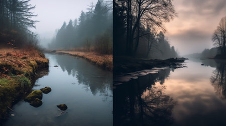 Generative AI : Nature Photography and long exposureの素材