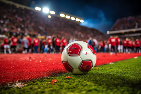 Generative AI : soccer ball in the stadiumの素材