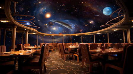 Generative AI : The splendor of the universe at night on holidayの素材