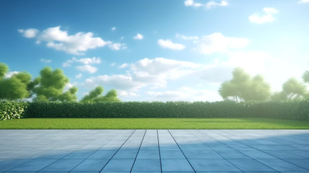 Generative AI : Floor Background Sky Clouds Empty Horizon Landscape Sceneの素材