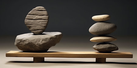 Generative AI : Zen stones with a perfect balanceの素材