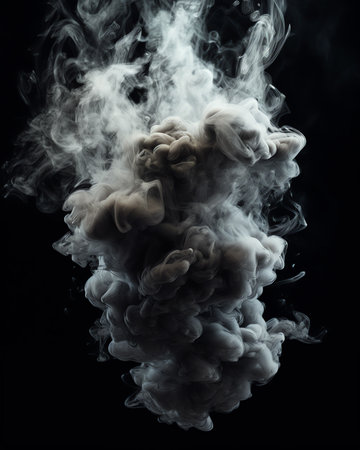Generative AI : smoke and cloudArtistic abstraction composed of nebulousの素材
