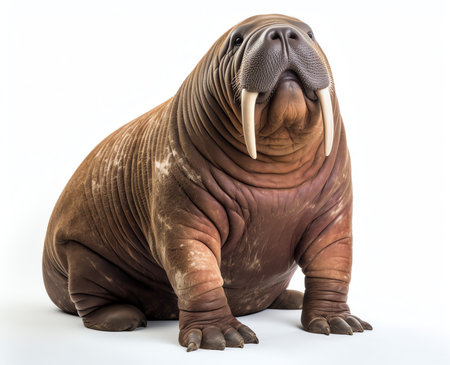 Generative AI : An atlantic walrus wild sea animalの素材