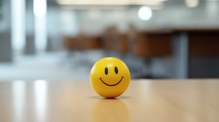 Generative AI : A yellow ball made of plasticの素材