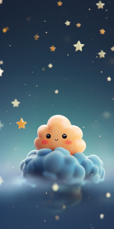 Generative AI : The Milky Way with some clouds and poppyの素材