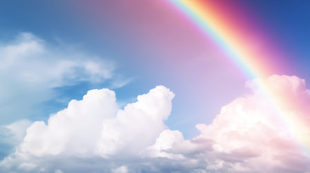 Generative AI : Sky and rainbowの素材