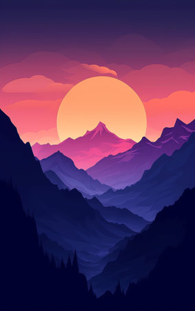 Generative AI : Evening skyAmazing Colorful sky and Dramatic SunsetMajestic Sunlight Cloud fluffyIdyllic Nature Peaceful BackgroundBeauty Dark Blue Hour on DuskPurple Nightfall Silの素材