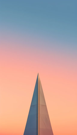 Generative AI : Dusk VerticalSunset Sky Twilight in the Evening with colorful Sunlight and Dark blue Sky Majestic summer nice sky verticalの素材