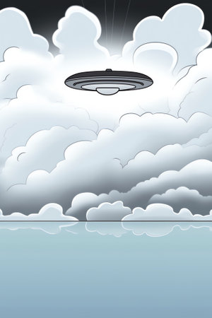 Generative AI : The sky was overcast with clouds before the rain is heavyの素材