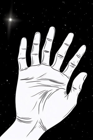 Generative AI : Gods hands holding a star galaxy in spaceの素材