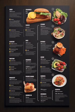 Generative AI : Mock up screen for Restaurant Menu Cafe Food Businessの素材