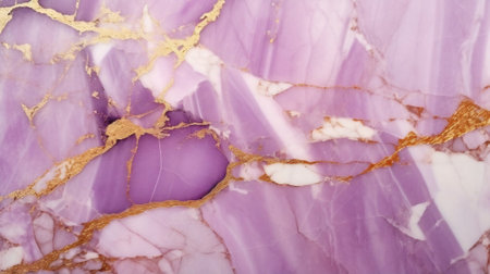 Generative AI : Mauve liquid watercolor background with golden glitter splash. Pastel violet marble alcohol ink drawing effect. Vector illustration of abstract stylish fluid art amの素材